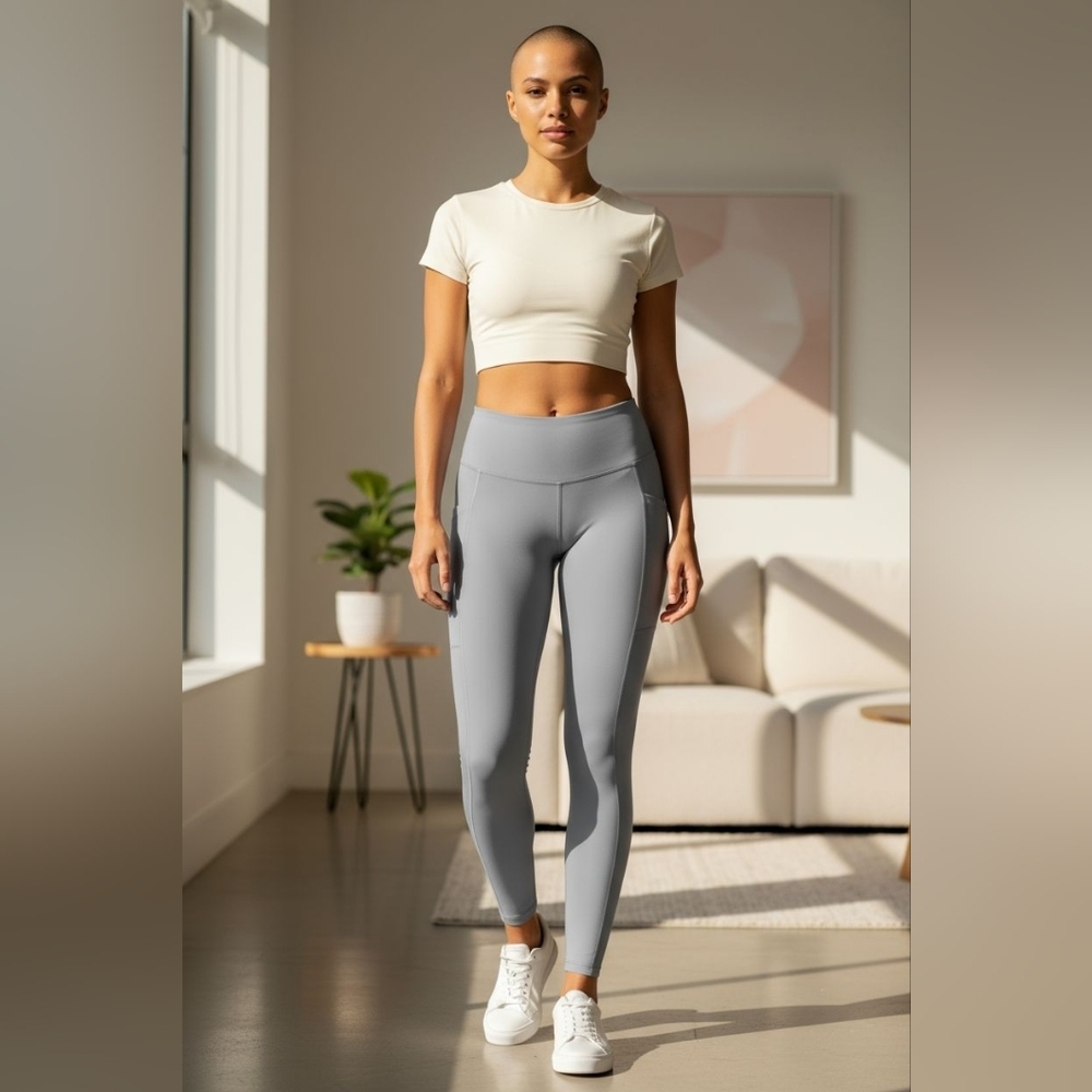 Athleta Gray Ultimate Stash 7/8 Tight